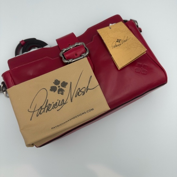 Patricia Nash Red Leather Shoulder Bag - Picture 9 of 15